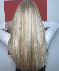 blonde hair colour at red hair salon in hastings
